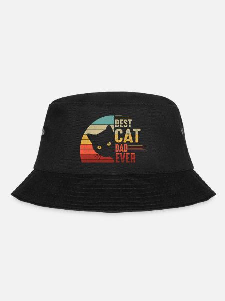 Best Cat Dad ever Vatertag Fathers Day Geschenk - Bucket Hat - Schwarz