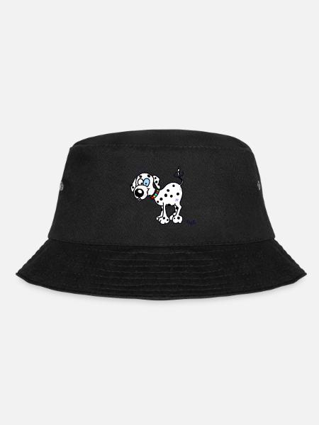 Happy Dalmatian Dog - Bucket Hat - black