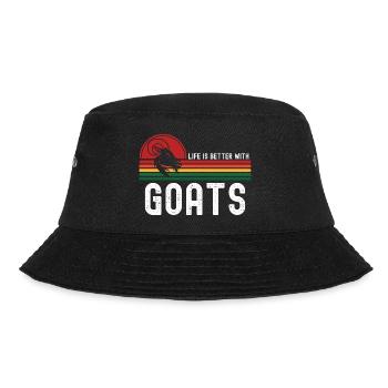 Ziege - Bucket Hat - Schwarz - Vorne - Lela (165cm)