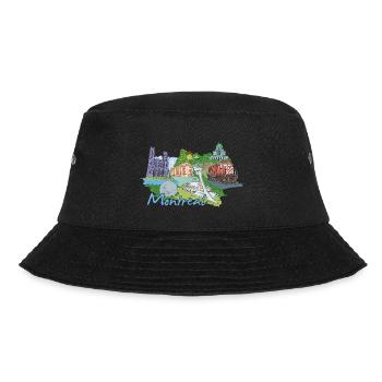 My favorite city design - Montreal - Bucket Hat - black - Front - Lela (165cm)