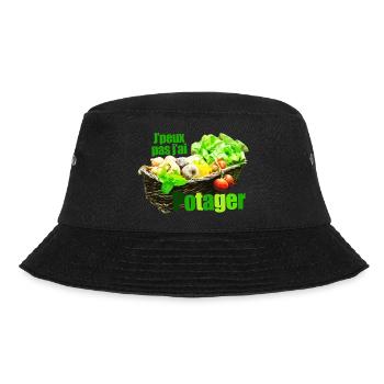 J'peux pas j'ai potager panier de légumes stylisé - Bob - noir - Devant - Lela (165cm)