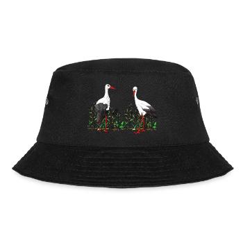 Störche - Bucket Hat - Schwarz - Vorne - Lela (165cm)