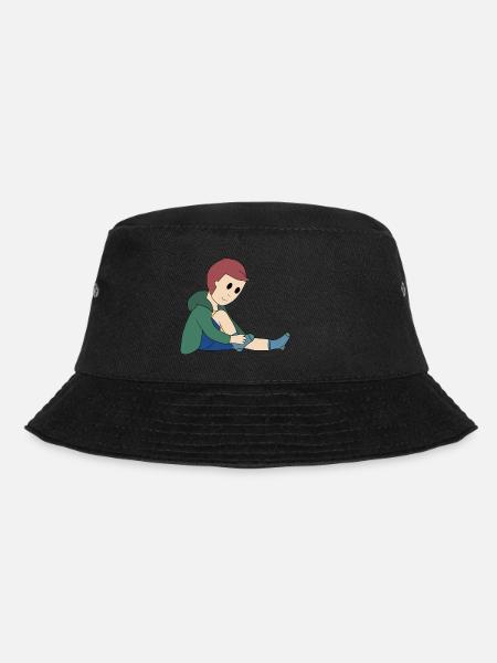Anziehen von Socken - Bucket Hat - Schwarz