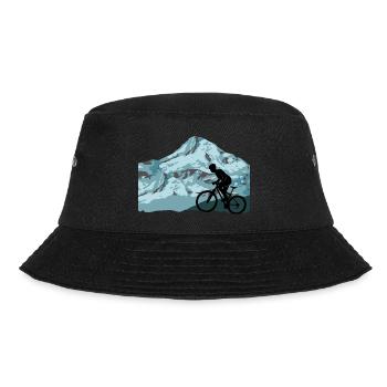 Mountainbike Fahrrad fahren Berge Gebirge - Bucket Hat - Schwarz - Vorne - Lela (165cm)