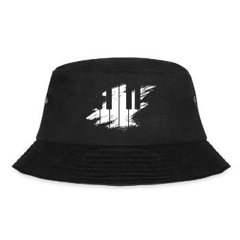 Piano Pianist Funny Keyboard Tie - Bucket Hat - black - Front - Lela (165cm)