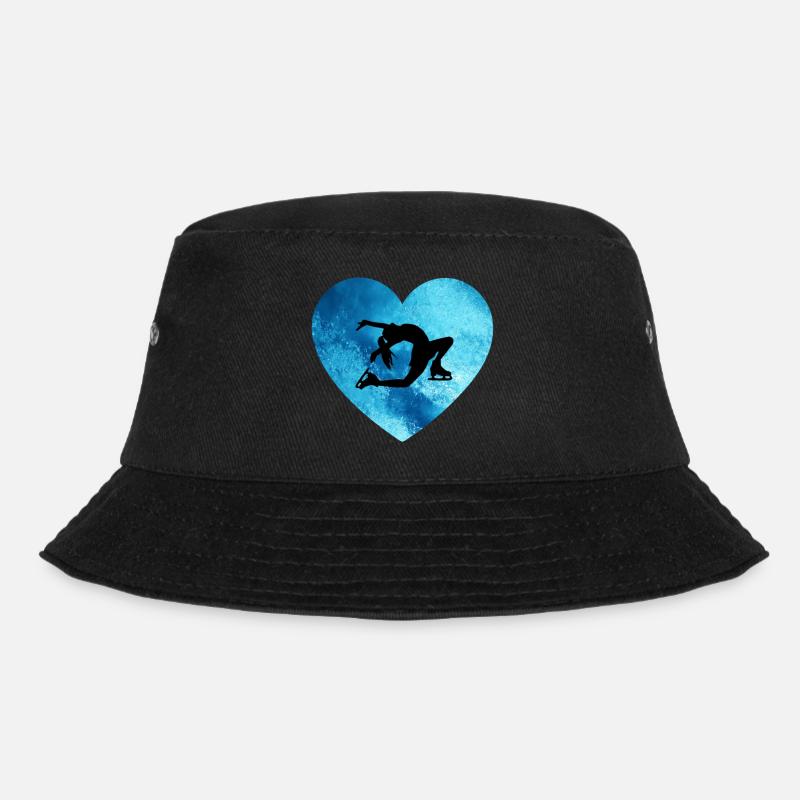 Eiskunstlauf Herz Eis Tänzerin - Bucket Hat - Schwarz