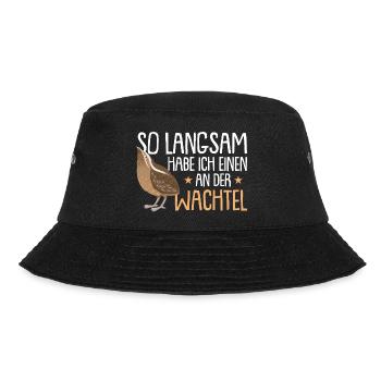 Wachtel Vogelzucht Wachtelzüchter - Bucket Hat - Schwarz - Vorne - Lela (165cm)