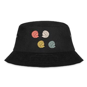 Igel Spaziergang - Bucket Hat - Schwarz - Vorne - Lela (165cm)
