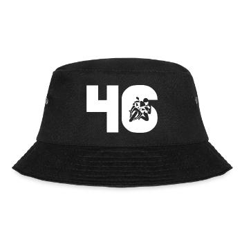 Motorsport Startnummer 46 Motorrad - Bucket Hat - Schwarz - Vorne - Lela (165cm)