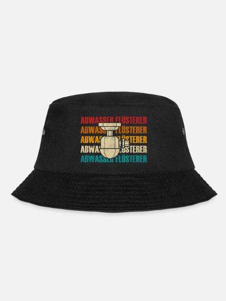 Retro Abwassertechniker Abwasser Flüsterer - Bucket Hat - Schwarz