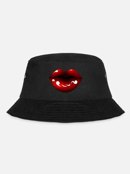Lèvres rouges - Bob - noir