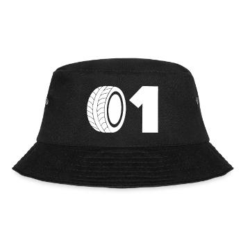 Motorsport tyre number 01 - Bucket Hat - black - Front - Lela (165cm)