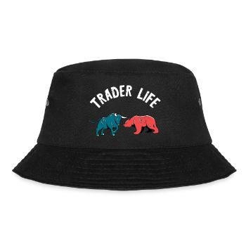 Stock Market Trader Investor Day Trading Börsenhän - Bucket Hat - Schwarz - Vorne - Lela (165cm)