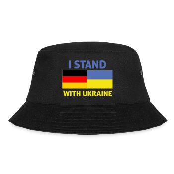 ich stehe zur ukraine -drapeau deutschland - Bucket Hat - Schwarz - Vorne - Lela (165cm)