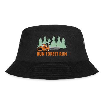 Chainsaw Run Forest Run Funny Lumberjack stihl s - Bucket Hat - black - Front - Lela (165cm)