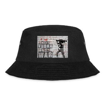 Make vodka, not war - soldier shoots vodka bottle - Bucket Hat - black - Front - Lela (165cm)