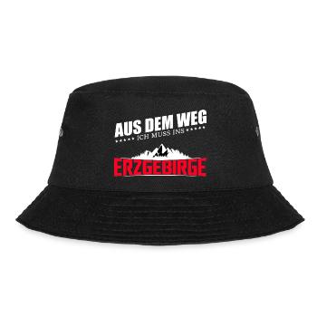 Aus dem Weg ich muss ins Erzgebirge - Bucket Hat - Schwarz - Vorne - Lela (165cm)