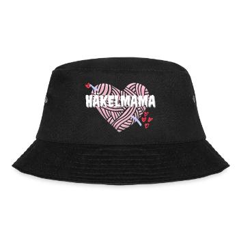 Häkelmama! Häkeln Mutter rosa Herz rot pink Mama - Bucket Hat - Schwarz - Vorne - Lela (165cm)