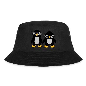 2 Sonnenbrille Pinguin Freunde - Bucket Hat - Schwarz - Vorne - Lela (165cm)