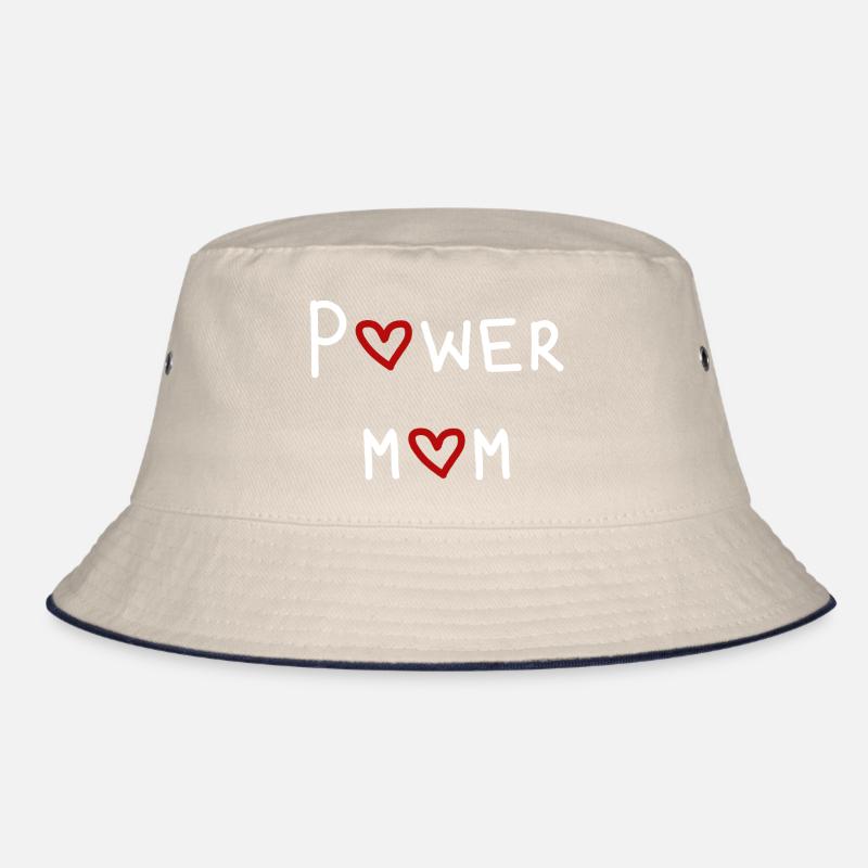 power mom Mama Mutter Kinder Eltern Schrift Bucket Hat