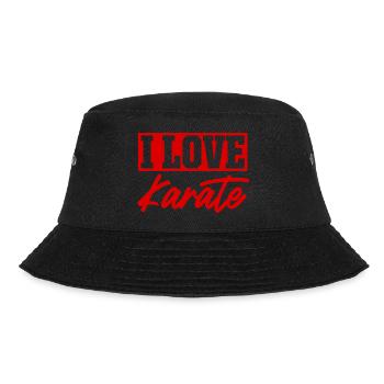 Ich liebe Karate - Bucket Hat - Schwarz - Vorne - Lela (165cm)