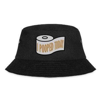 I pooped today Zitat - Bucket Hat - Schwarz - Vorne - Lela (165cm)