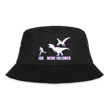 Ich Meine Follower Dino lustige Dinosaurier - Bucket Hat - Schwarz - Vorne - Lela (165cm)