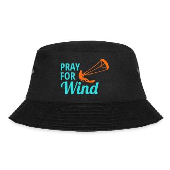 Kitesurfen Kiteboarding Kiteboarder Kitesurf - Bucket Hat - Schwarz - Vorne - Lela (165cm)