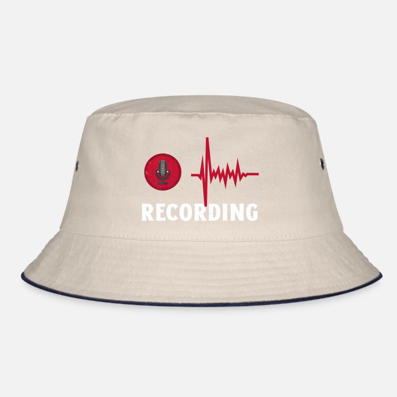Recording. Cool Microphone Recording Studio Bucket Hat