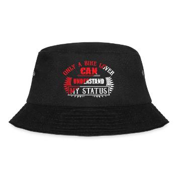 Nur ein Fahrradliebhaber versteht meinen Status - Bucket Hat - Schwarz - Vorne - Lela (165cm)