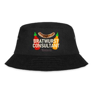 Grillspruch Bratwurst Consultant - Bucket Hat - Schwarz - Vorne - Lela (165cm)