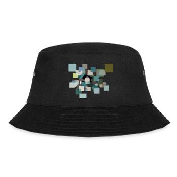 Psychedelische Würfel - Bucket Hat - Schwarz - Vorne - Lela (165cm)