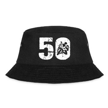 Motorcycle 50 Motorcyclist Moto - Bucket Hat - black - Front - Lela (165cm)
