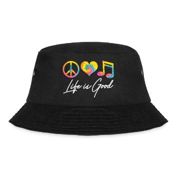 Life Is Good - Bucket Hat - Schwarz - Vorne - Lela (165cm)