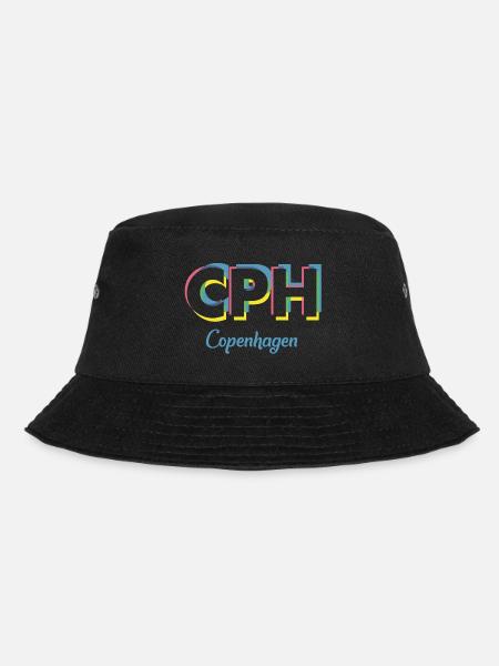 Copenhagen - CPH - Kopenhagen - Dänemark - Denmark - Bucket Hat - Schwarz