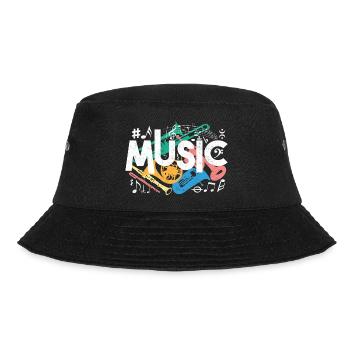 Music Graffiti Style – Colorful Sound Vibes - Bucket Hat - black - Front - Lela (165cm)