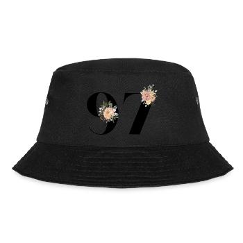 97th Anniversary Flowers (Gift of 97 years) - Bucket Hat - black - Front - Lela (165cm)
