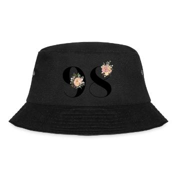 98th Anniversary Flowers (Gift of 98 years) - Bucket Hat - black - Front - Lela (165cm)