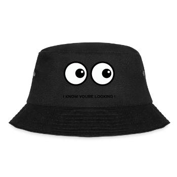I KNOW YOURE LOOKING - Bucket Hat - Schwarz - Vorne - Lela (165cm)