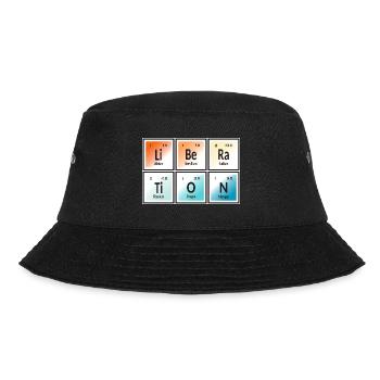 Liberation | Periodic Table of Elements - Bucket Hat - black - Front - Lela (165cm)