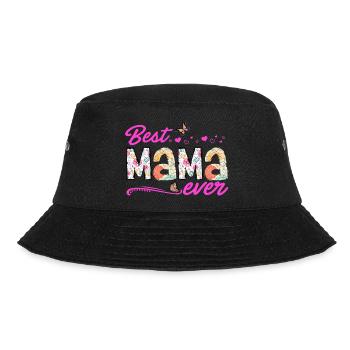 Stolze Mama Mutter Mami Lebensaufgabe Kinder Kind - Bucket Hat - Schwarz - Vorne - Lela (165cm)