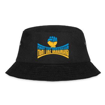 fight like ukrainians quote - Bucket Hat - black - Front - Lela (165cm)