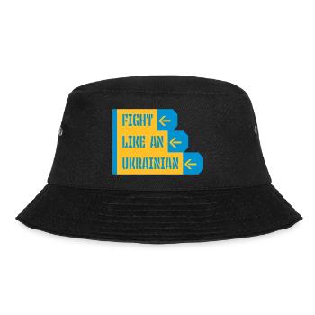 fight like ukrainians quote - Bucket Hat - black - Front - Lela (165cm)