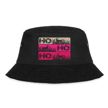 Ho Ho Ho - Bucket Hat - Schwarz - Vorne - Lela (165cm)