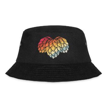 Hopfen Vintage Retro Craft Bier Design Kneipe Bier - Bucket Hat - Schwarz - Vorne - Lela (165cm)