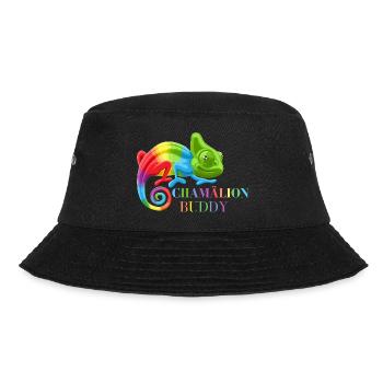Chamäleon, bunte Chamäleon-Eidechsen - Bucket Hat - Schwarz - Vorne - Lela (165cm)
