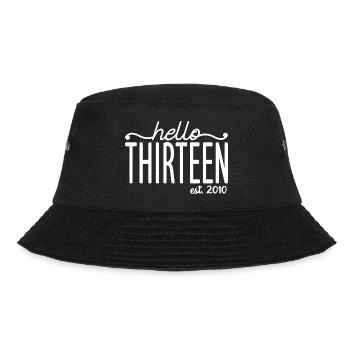 Hallo Dreizehn Est. 2010 Süßes Geschenk zum 13. Geburtstag - Bucket Hat - Schwarz - Vorne - Lela (165cm)