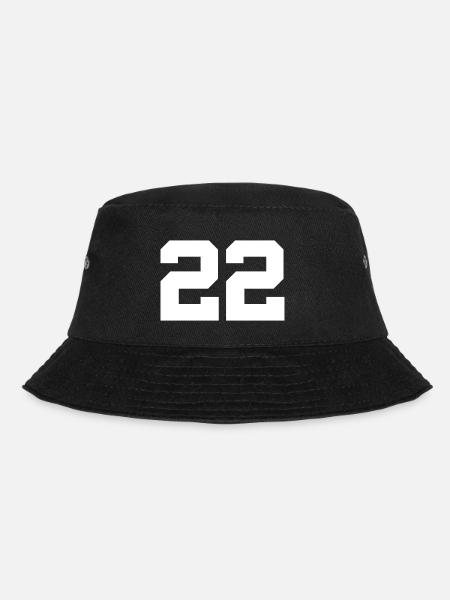 Number 22 - Bucket Hat - black