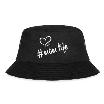 hashtag mom life white - Bucket Hat - Schwarz - Vorne - Lela (165cm)