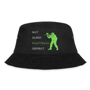 Eat Sleep Paintball Repeat - Bucket Hat - Schwarz - Vorne - Lela (165cm)